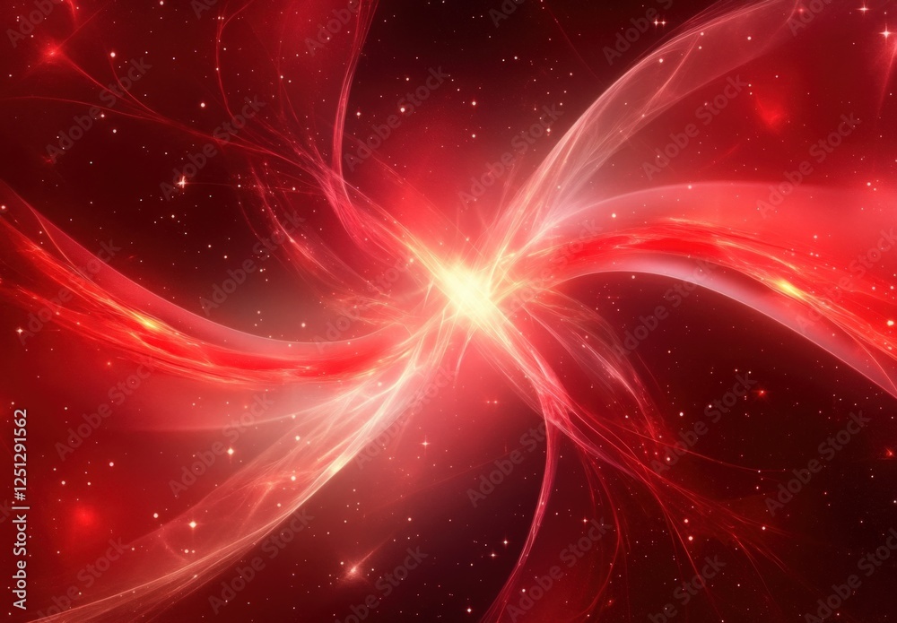 Fototapeta premium Abstract background with red space nebula