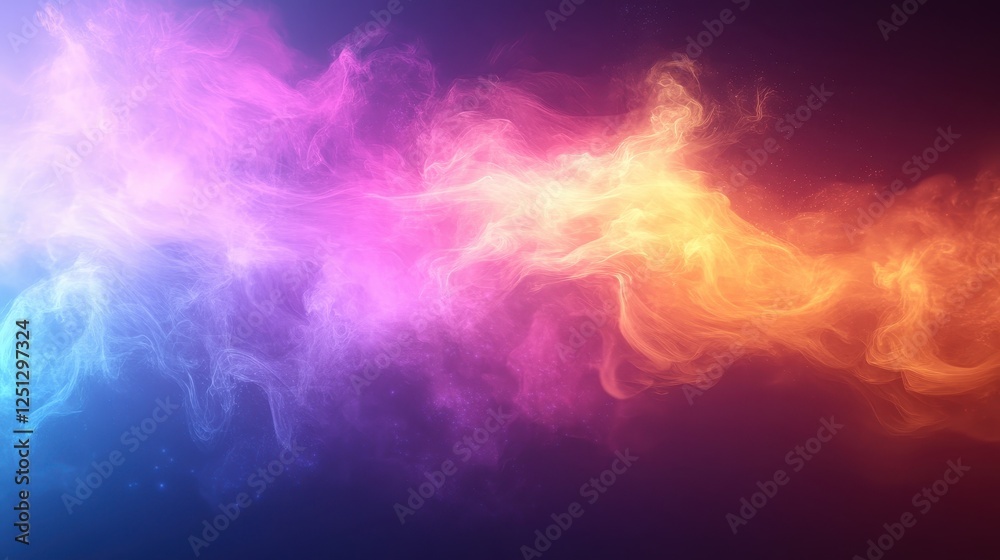 Fototapeta premium Colorful smoke swirls, abstract background, design element