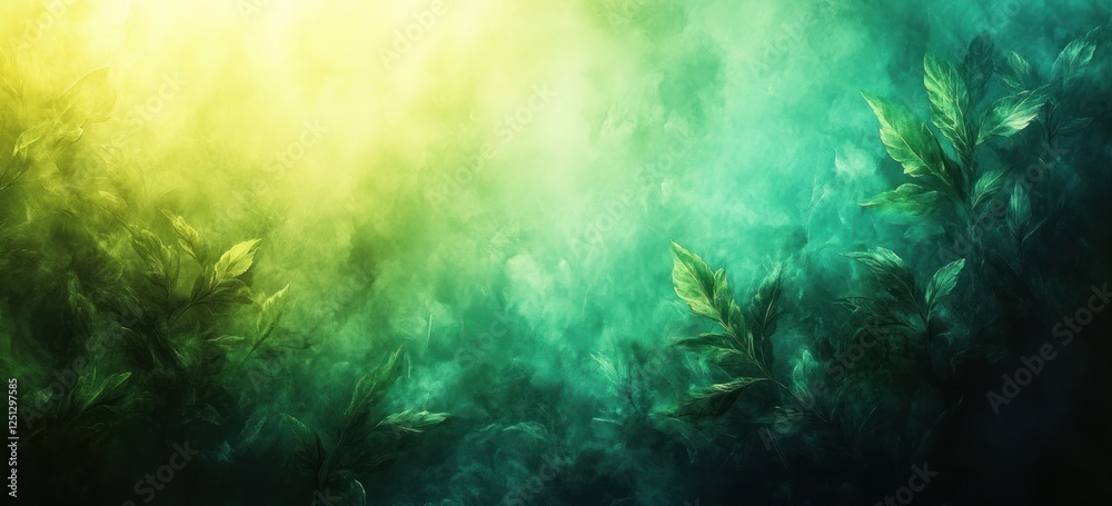 Fototapeta premium Gradient Abstract Background Light Green Deep Blue Texture Minimalist Design