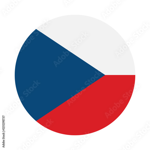 Flag of Czech. Czech circle flag logo icon computer vector illustration design Free Download Flag of Czech. Czech circle flag logo icon computer vector illustration design - GFXLoad