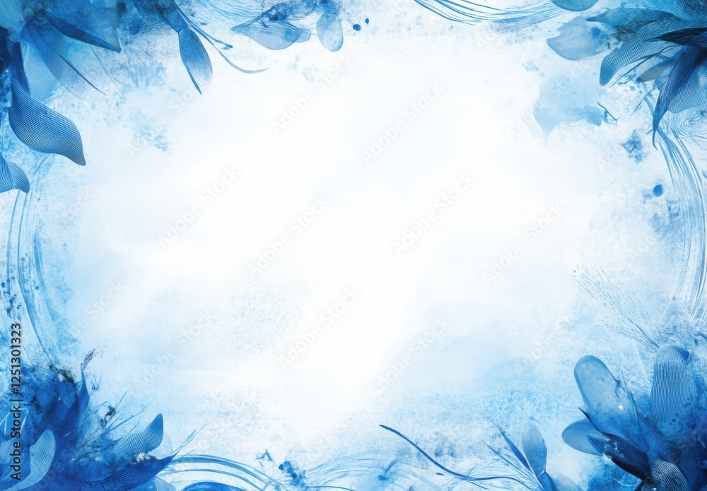Obraz premium Abstract Blue Certificate of Appreciation Border