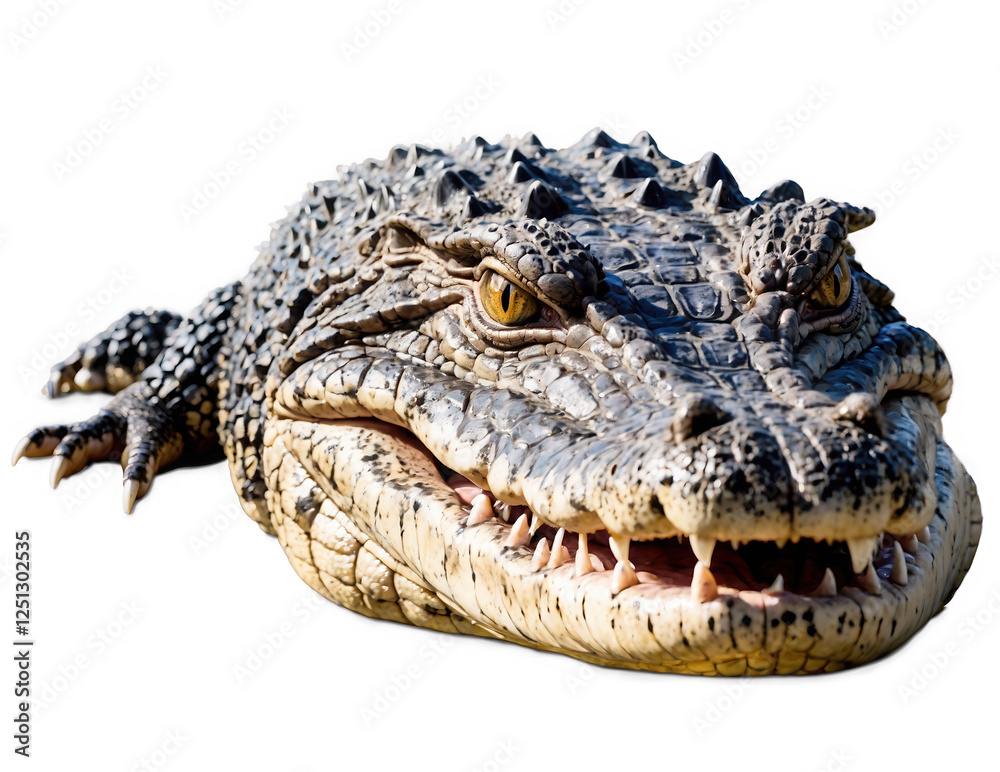 Crocodile Head isolated on transparent background cutout Crocodile Head isolated on transparent background cutout