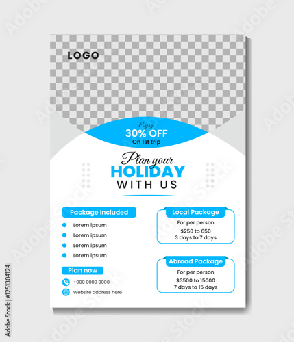 modern flyer design for travel agency