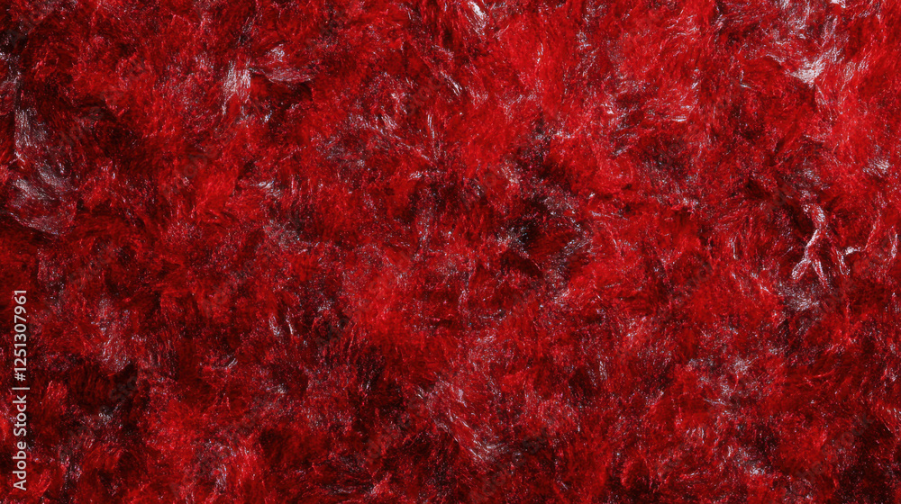 Fototapeta premium Intense Red Texture, Abstract Background, Deep Crimson, Rich Hue, Velvet Surface, Furry Fabric