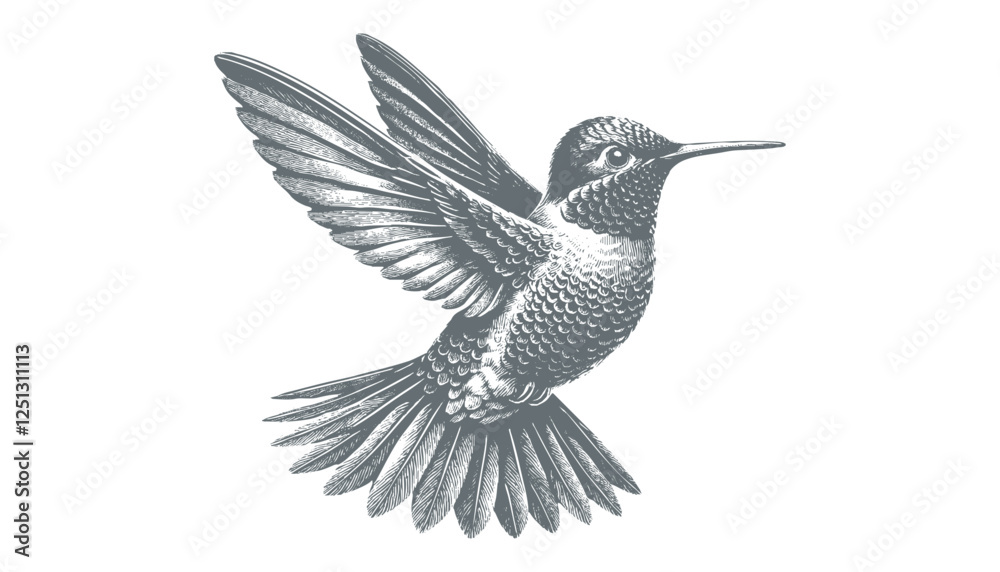 Obraz premium hummingbird vector | bird vector | hummingbird illustration | hummingbird silhouette | hummingbird tattoo | hummingbird engraving | hummingbird drawing