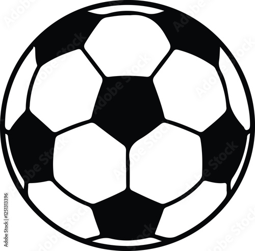 football soccer ball icon over white background, line style, vector illustration