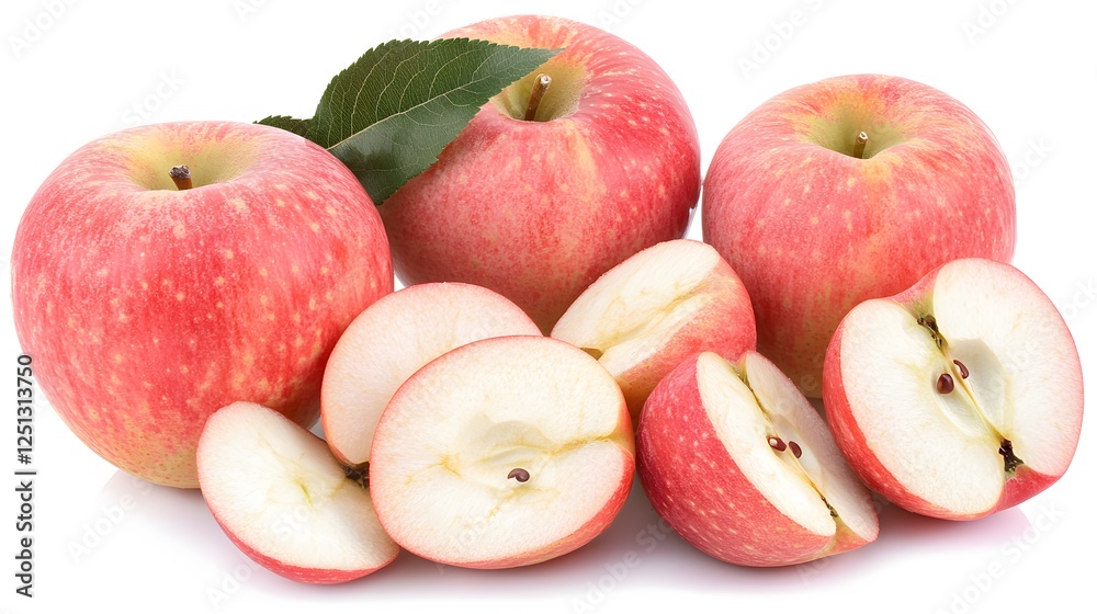 A fresh red apple, clean white background, transparent isolate A fresh red apple, clean white background, transparent isolate