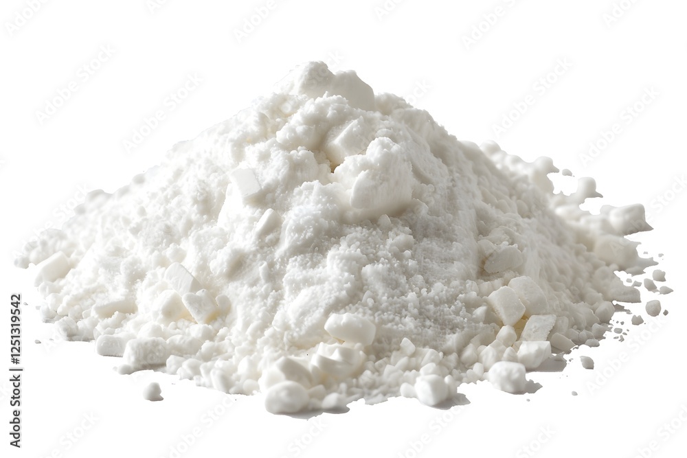 Magnesium Glycinate Advanced Complex Powder in Pile on White Background Magnesium Glycinate Advanced Complex Powder in Pile on White Background