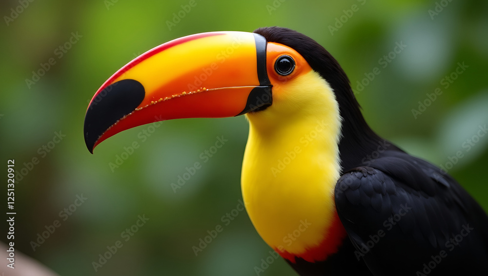 Naklejka premium The Majestic Toucan: A Vibrant Symbol of the Rainforest