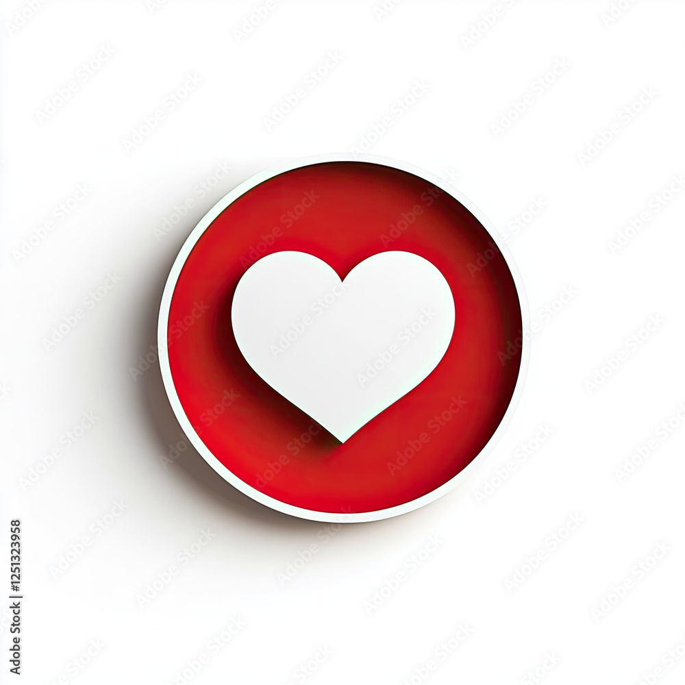 Heart symbol in circular design with red background Heart symbol in circular design with red background