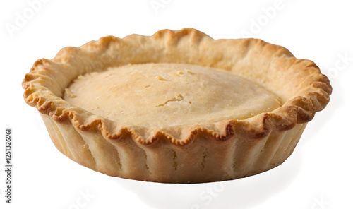 Baked Pie Crust isolated on transparent background cutout