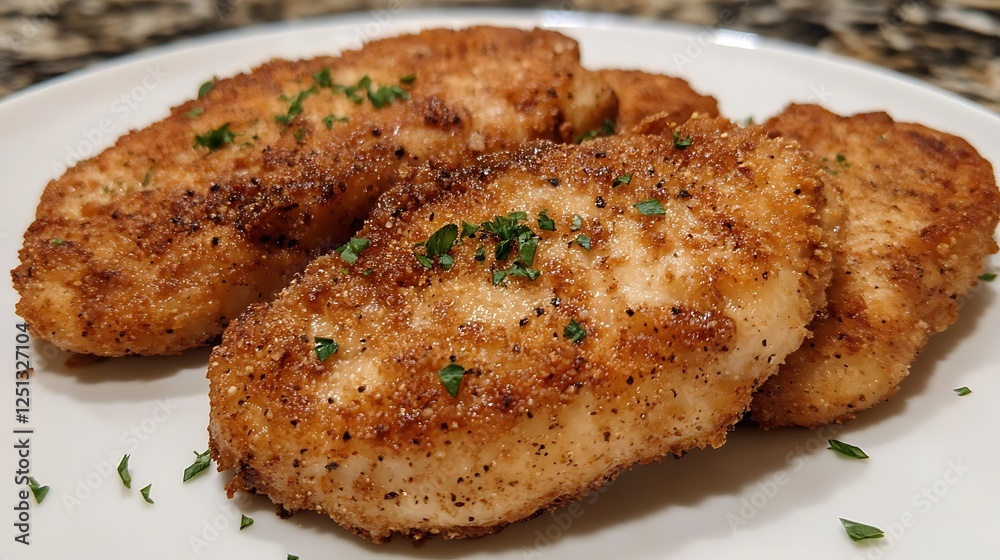 Homemade fried pork chops with salt and pepper Homemade fried pork chops with salt and pepper