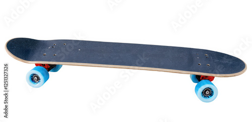 Blue Skateboard   isolated on transparent background cutout