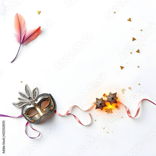 Elegant Mardi Gras White Background Wallpape Carnival v1