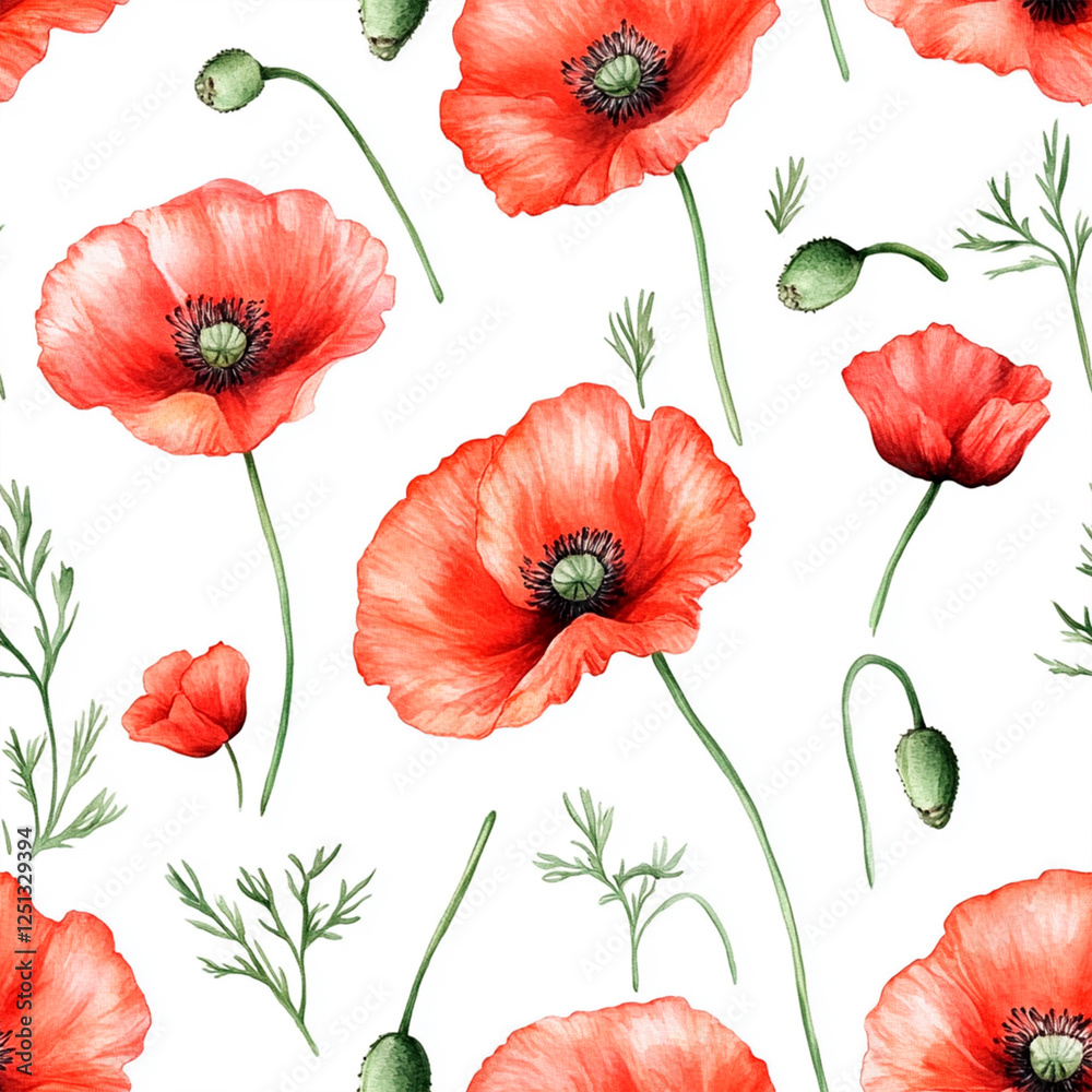 Obraz premium seamless watercolor floral abstract colorful wallpaper