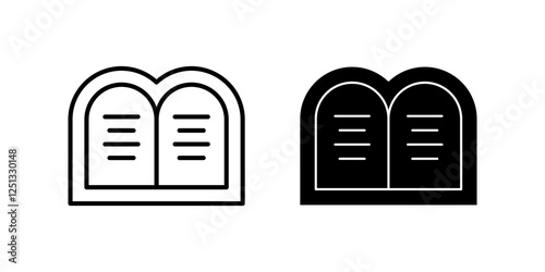 ten commandments Icon set. Symbol isolated white background. vector illustration. color editable.