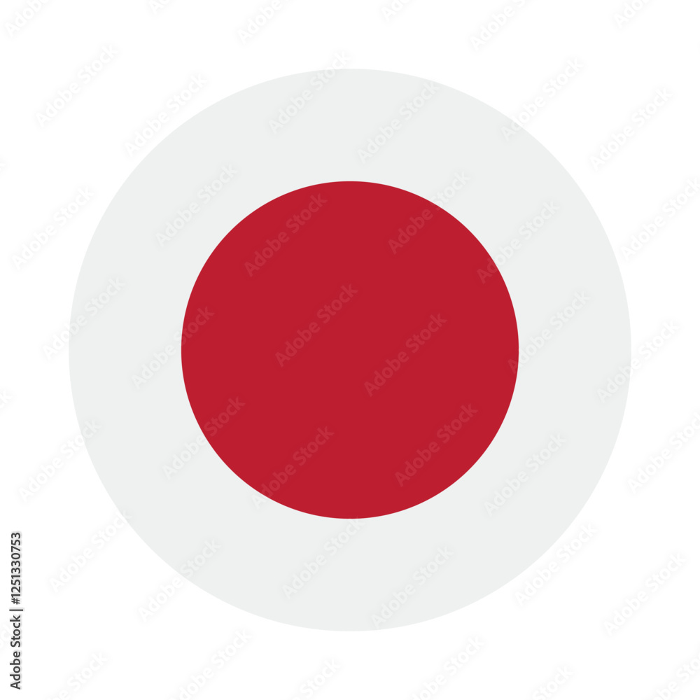 Flag of Japan. Circle icon flag. Button flag icon. Standard color. 3d illustration. Computer illustration. Digital illustration. Vector illustration. Flag of Japan. Circle icon flag. Button flag icon. Standard color. 3d illustration. Computer illustration. Digital illustration. Vector illustration.