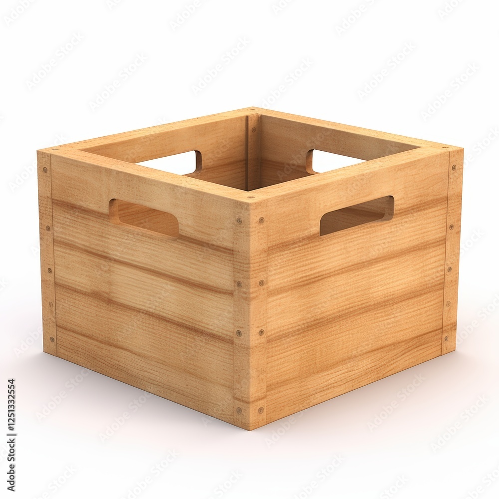 Isolated Wooden Box on White Background Ideal for Storage, Organization, and Decorative Use in Home or Office Settings for Various Purposes Isolated Wooden Box on White Background Ideal for Storage, Organization, and Decorative Use in Home or Office Settings for Various Purposes