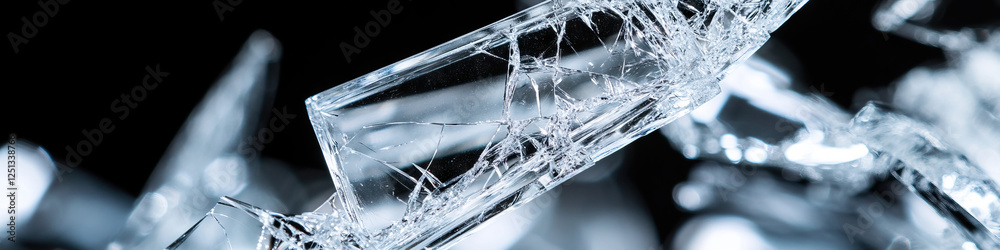 Shattered Transparent Material Fragments Shattered Transparent Material Fragments