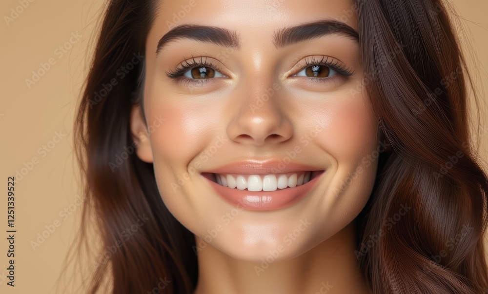 Smiling woman with radiant skin Smiling woman with radiant skin