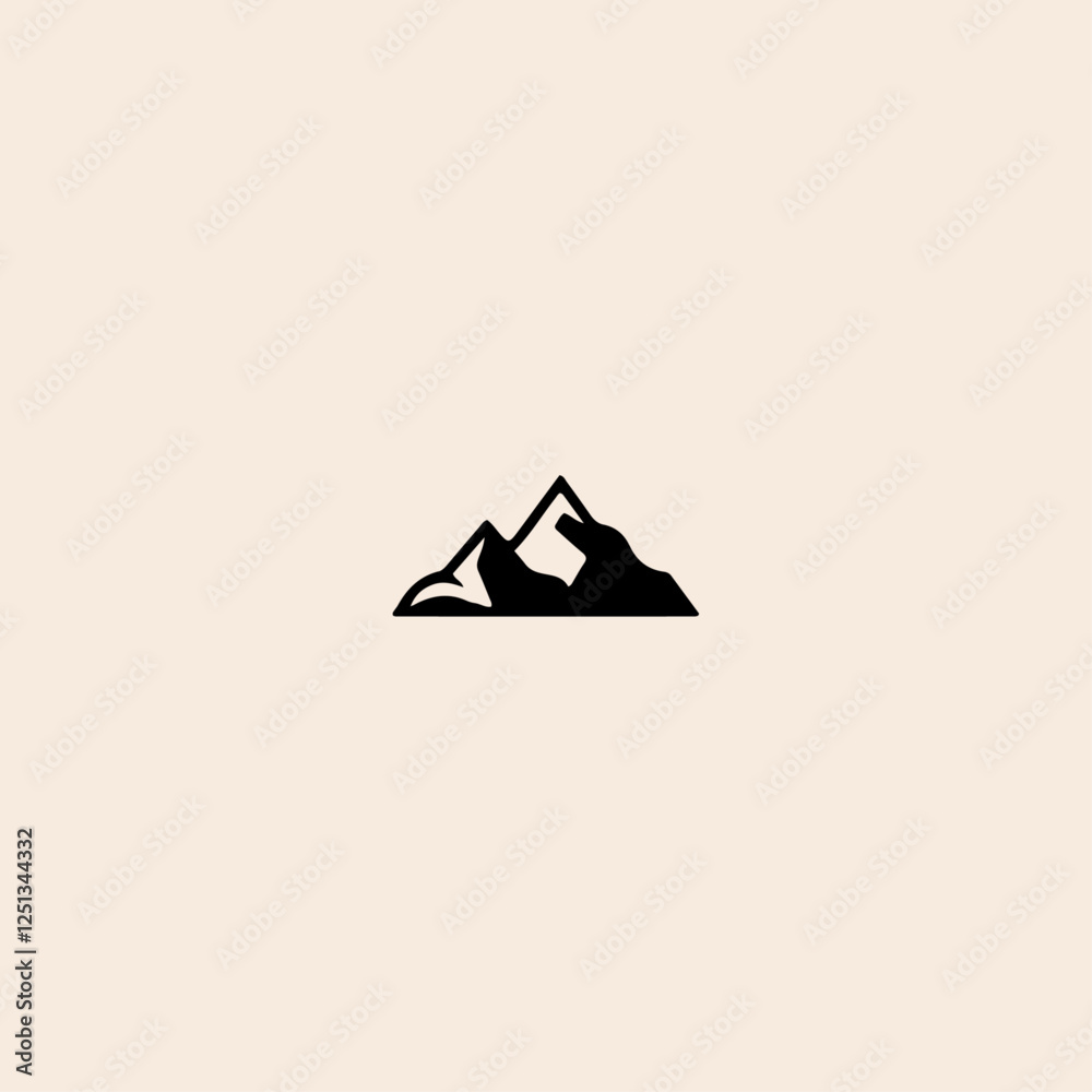Mountain icon flat vector design. Mountain icon flat vector design.