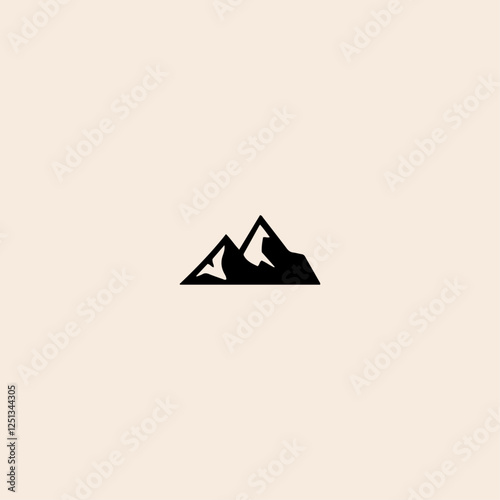 Mountain icon flat vector design. 