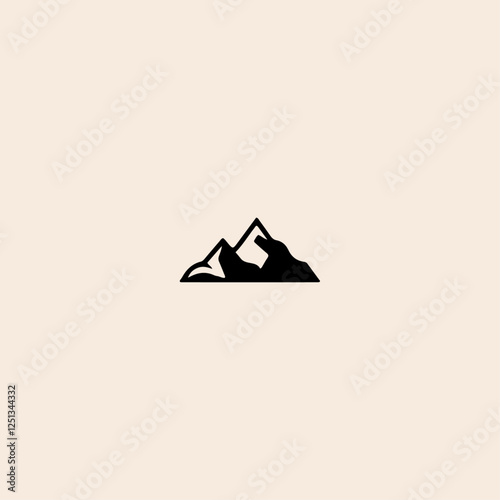 Mountain icon flat vector design. 