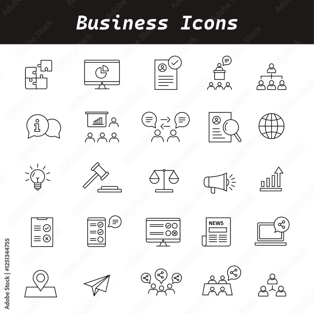 Fototapeta premium Business Icons Sets vector illustration design2