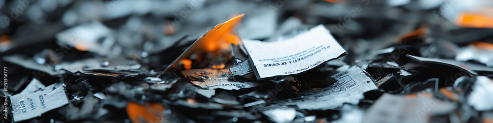 Charred Dollar Bill Fragments and Debris Charred Dollar Bill Fragments and Debris