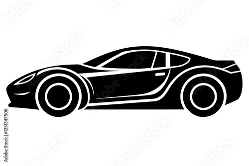 racing car vector silhouette, race car icon, car silhouette 