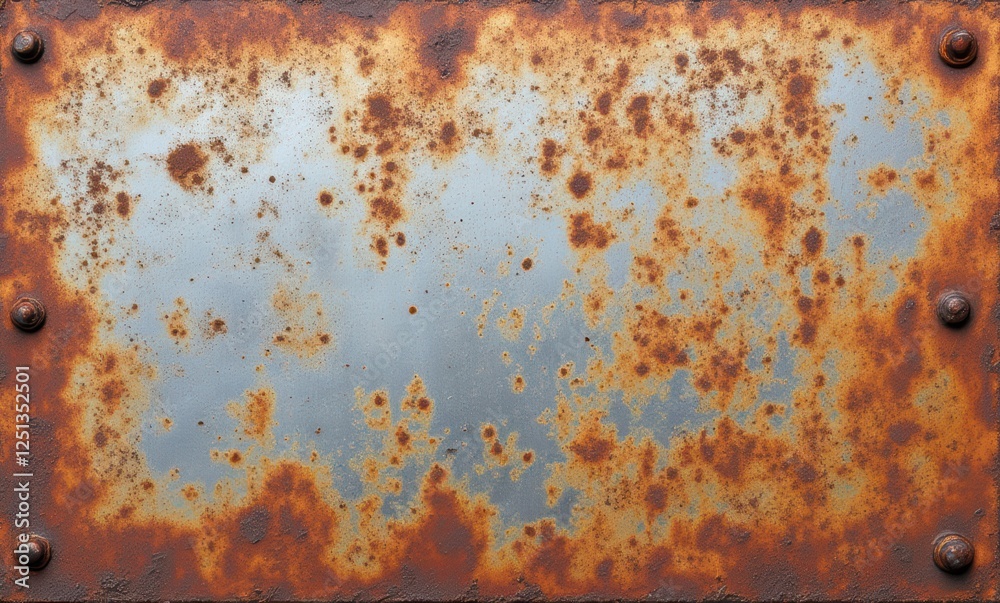 Weathered steel plate with rust patterns Weathered steel plate with rust patterns