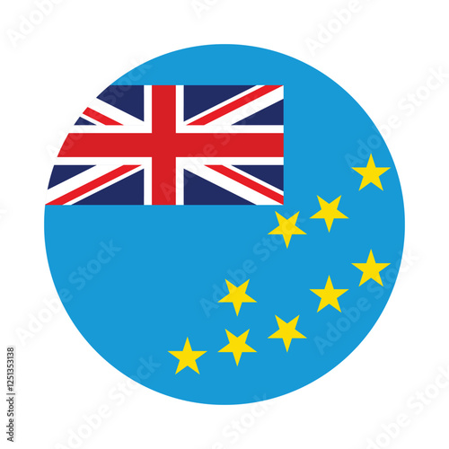 Free Download Flag of Tuvalu. Tuvalu circle flag logo icon computer vector illustration design - GFXLoad