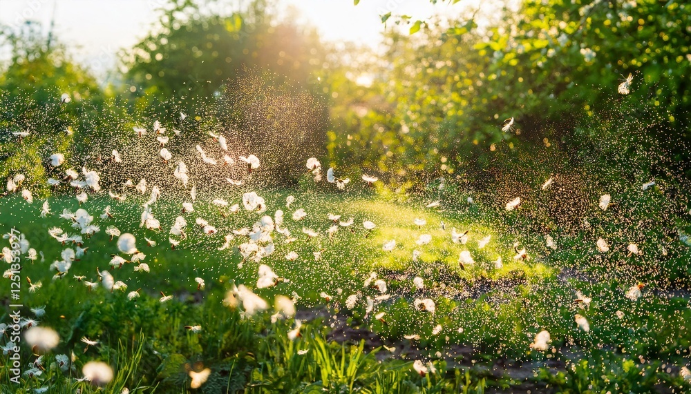 Obraz premium 花粉が舞っている様子