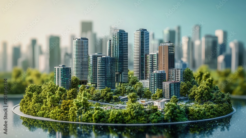 Net-zero strategy roadmap flat design front view future cities theme 3D render Complementary Color Scheme. Net-zero strategy roadmap flat design front view future cities theme 3D render Complementary Color Scheme.