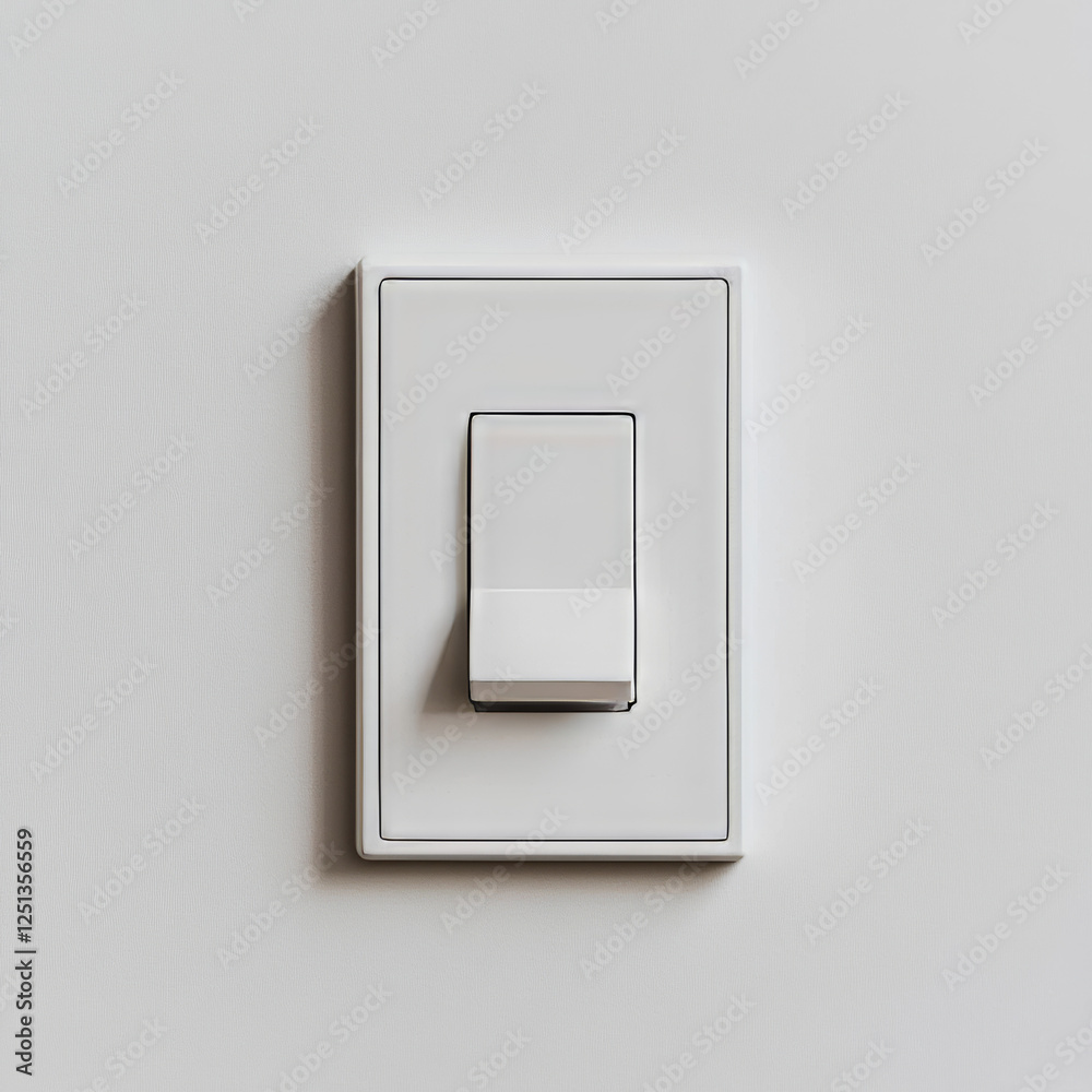 Modern Minimal: Light Switch on White Wall (Variant 3) Modern Minimal: Light Switch on White Wall (Variant 3)