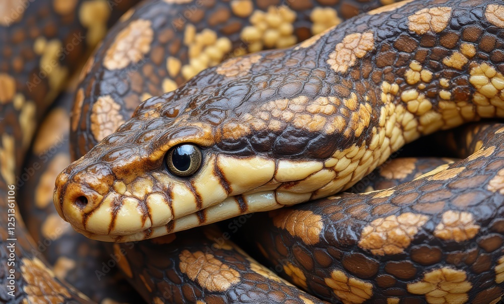 Close-up of a vibrant snake Close-up of a vibrant snake