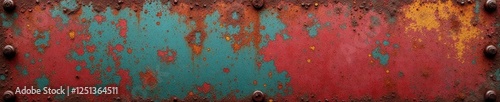 Weathered, rusty metal surface with deep scratches and paint chips ,  distressed,  heavy metal