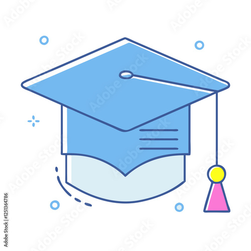 academic hat linguistic studies icon, academic hat linguistic studies vecto