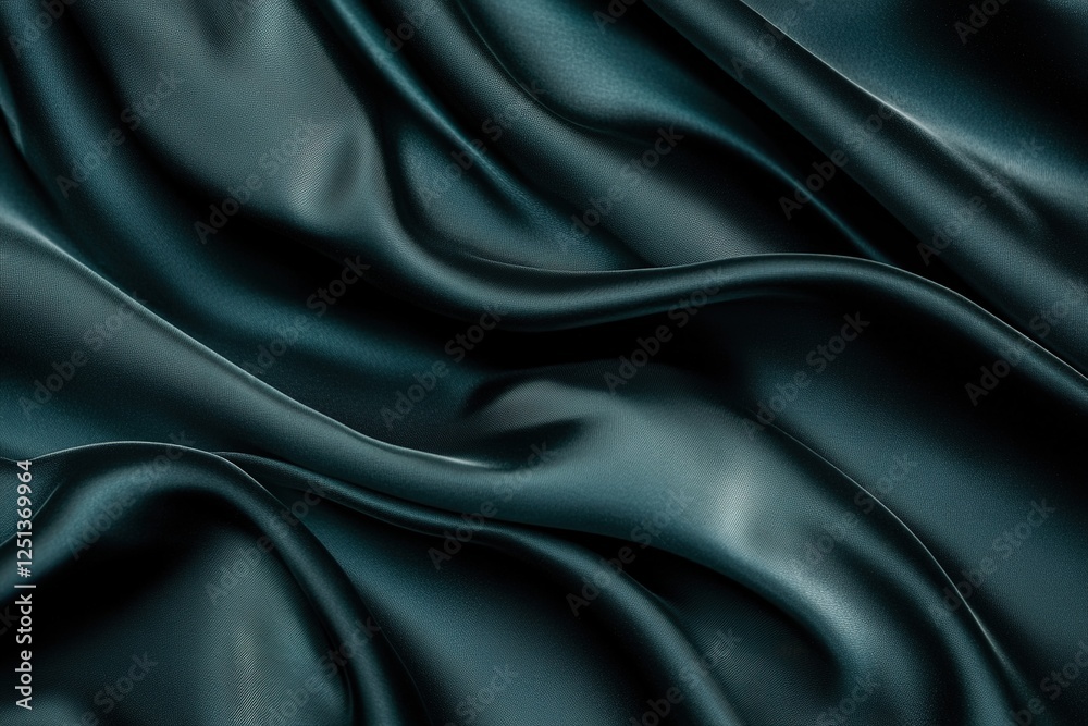 Fototapeta premium Luxurious Emerald Silk Drape: Elegant Dark Green Gradient Background for Premium Designs. Perfect for website banners, social media posts, invitations, and more. Create sophisticated visuals with this