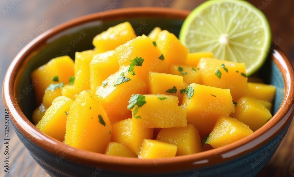 Fresh mango salsa with lime Fresh mango salsa with lime
