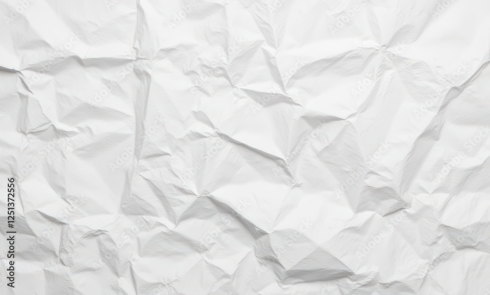 Textured white crumpled paper background Textured white crumpled paper background