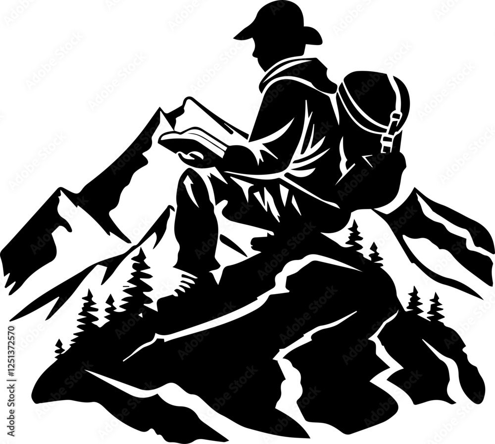 Fototapeta premium Hiker vector design illustration 