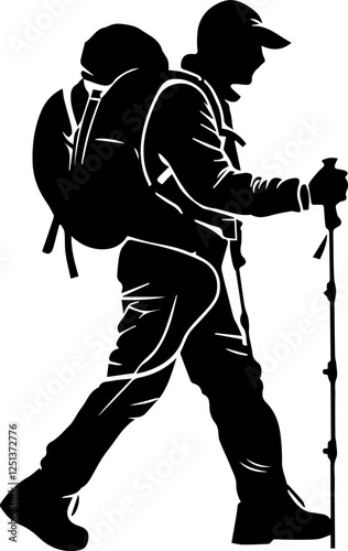 Hiker vector design illustration 