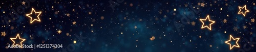 Abstract gold star constellation, seamless Xmas pattern  Elegant lines , graphic, golden