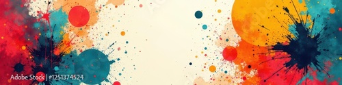 Abstract geometric shapes, scribbled lines & splatters, element, splatter