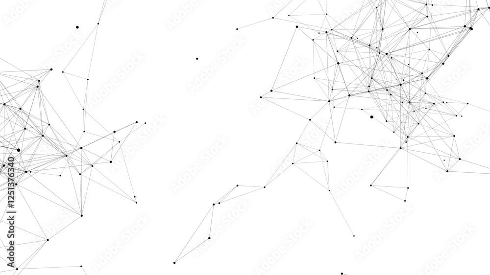 line connect network animation on white background. Line technology data connection and business background	