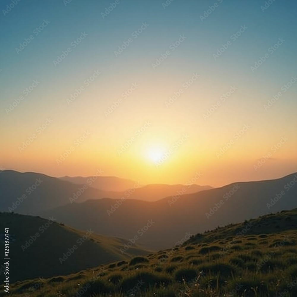 Obraz premium sunset in the mountains