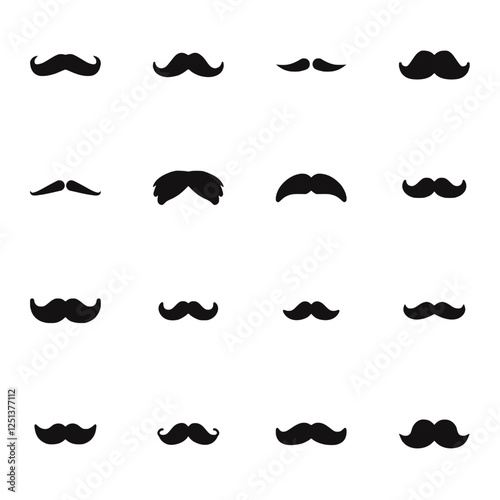 set of mustache