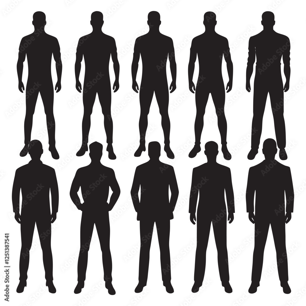 Man silhouettes set people pack of vector silhouette design Man silhouettes set people pack of vector silhouette design