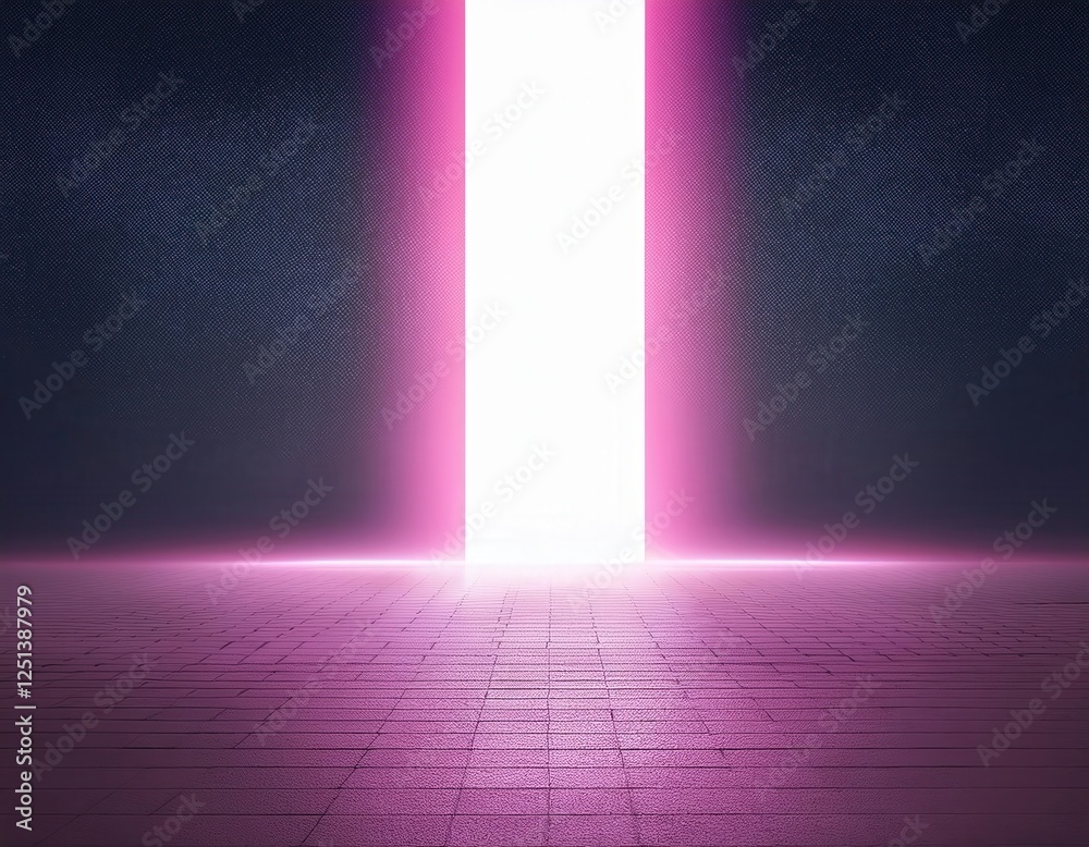 custom made wallpaper toronto digitalPink Neon Portal: A vibrant pink neon light creates a mesmerizing portal, cutting through the darkness.  The glowing beam invites exploration into the unknown.